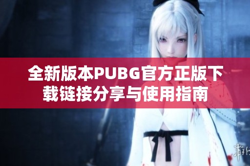 全新版本PUBG官方正版下载链接分享与使用指南