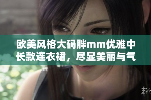 欧美风格大码胖mm优雅中长款连衣裙，尽显美丽与气质