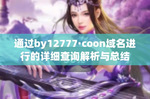 通过by12777·coon域名进行的详细查询解析与总结