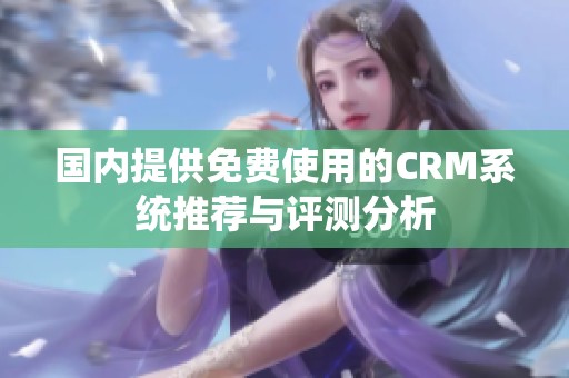 国内提供免费使用的CRM系统推荐与评测分析