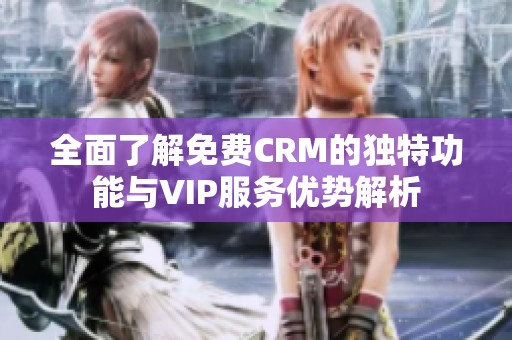 全面了解免费CRM的独特功能与VIP服务优势解析