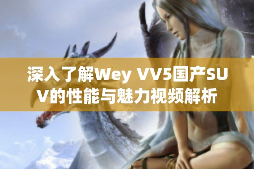 深入了解Wey VV5国产SUV的性能与魅力视频解析