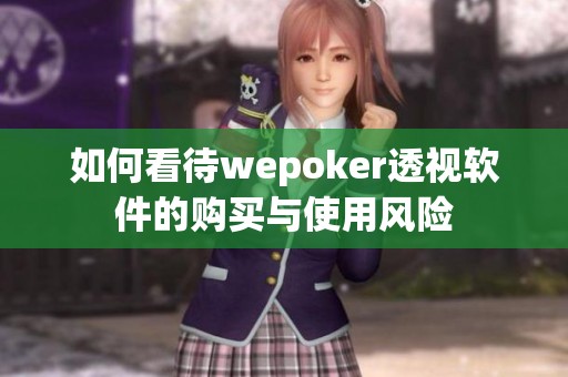 如何看待wepoker透视软件的购买与使用风险