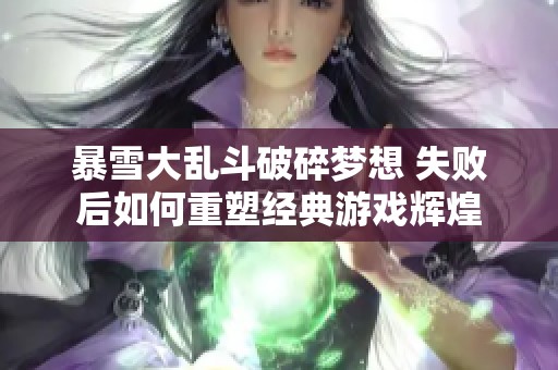 暴雪大乱斗破碎梦想 失败后如何重塑经典游戏辉煌