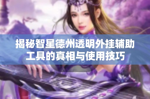 揭秘智星德州透明外挂辅助工具的真相与使用技巧