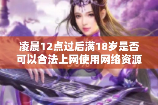 凌晨12点过后满18岁是否可以合法上网使用网络资源