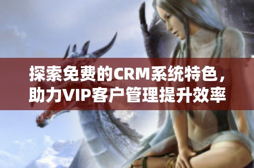 探索免费的CRM系统特色，助力VIP客户管理提升效率