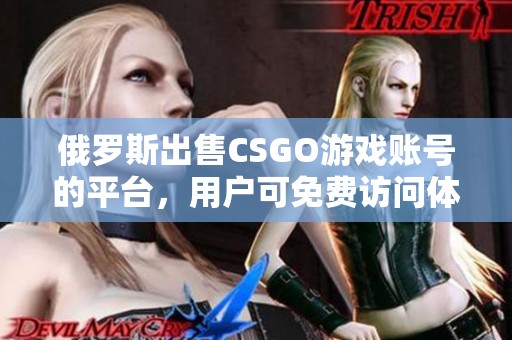 俄罗斯出售CSGO游戏账号的平台，用户可免费访问体验