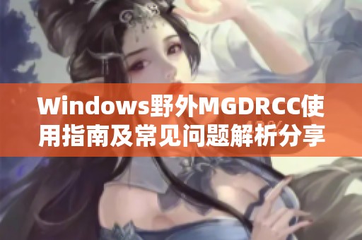 Windows野外MGDRCC使用指南及常见问题解析分享