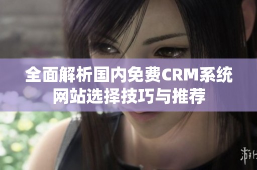 全面解析国内免费CRM系统网站选择技巧与推荐