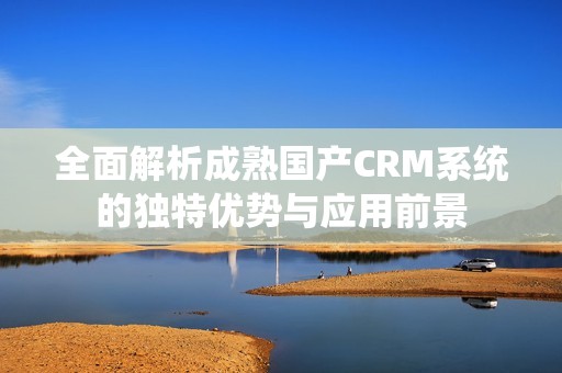 全面解析成熟国产CRM系统的独特优势与应用前景