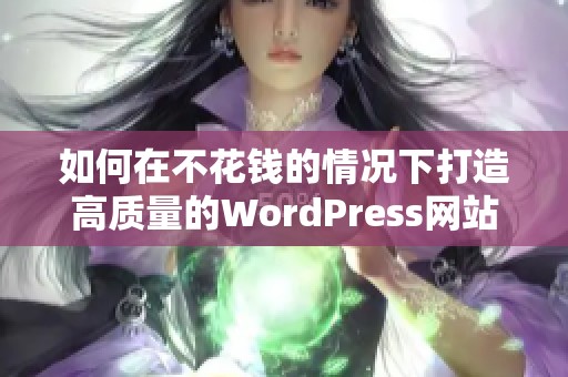 如何在不花钱的情况下打造高质量的WordPress网站