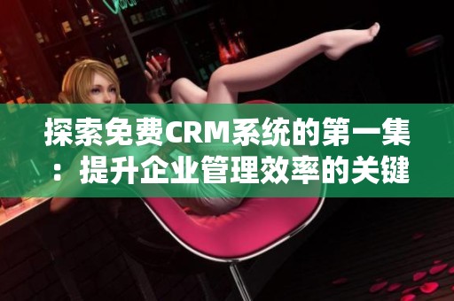 探索免费CRM系统的第一集：提升企业管理效率的关键工具