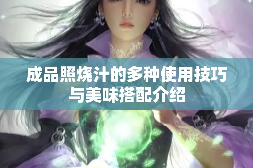 成品照烧汁的多种使用技巧与美味搭配介绍