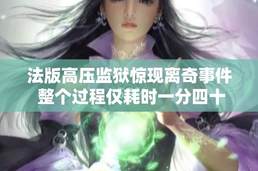 法版高压监狱惊现离奇事件 整个过程仅耗时一分四十三秒