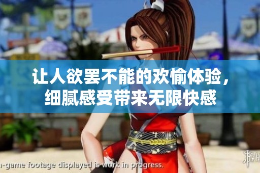 让人欲罢不能的欢愉体验，细腻感受带来无限快感