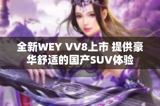 全新WEY VV8上市 提供豪华舒适的国产SUV体验