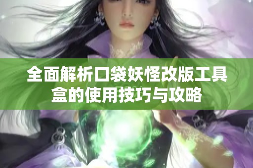 全面解析口袋妖怪改版工具盒的使用技巧与攻略