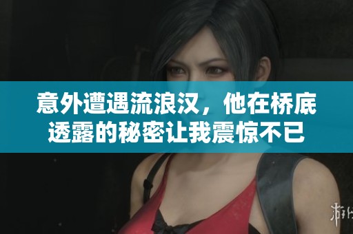 意外遭遇流浪汉，他在桥底透露的秘密让我震惊不已