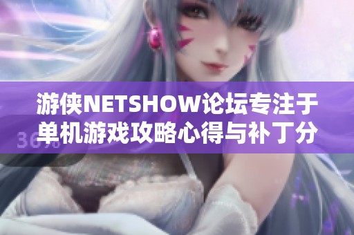 游侠NETSHOW论坛专注于单机游戏攻略心得与补丁分享