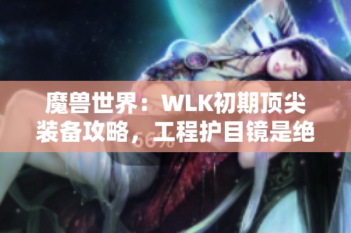 魔兽世界：WLK初期顶尖装备攻略，工程护目镜是绝对的神器