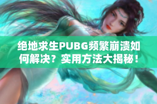 绝地求生PUBG频繁崩溃如何解决？实用方法大揭秘！