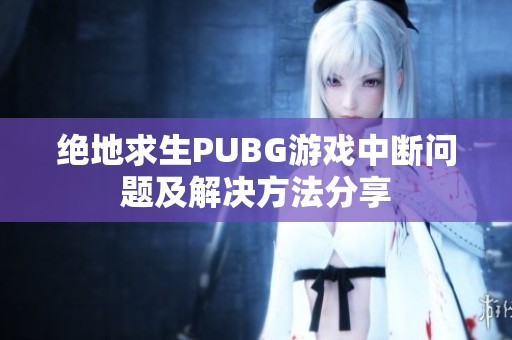 绝地求生PUBG游戏中断问题及解决方法分享