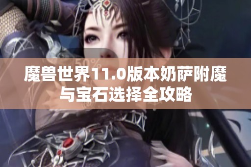 魔兽世界11.0版本奶萨附魔与宝石选择全攻略