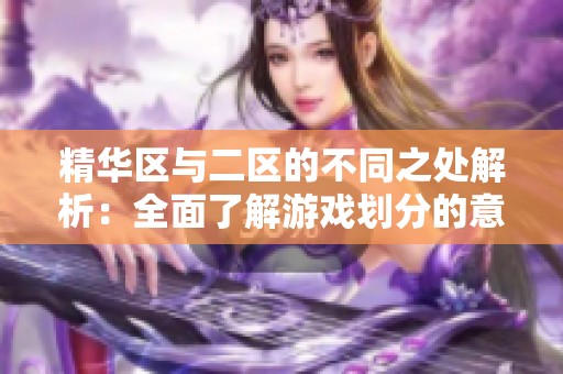 精华区与二区的不同之处解析：全面了解游戏划分的意义