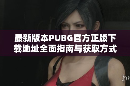 最新版本PUBG官方正版下载地址全面指南与获取方式