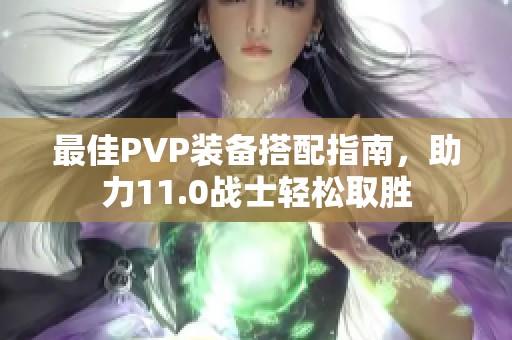 最佳PVP装备搭配指南，助力11.0战士轻松取胜