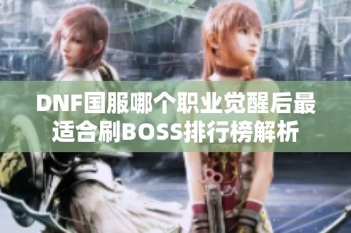 DNF国服哪个职业觉醒后最适合刷BOSS排行榜解析