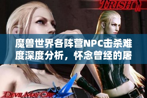 魔兽世界各阵营NPC击杀难度深度分析，怀念曾经的屠城盛况